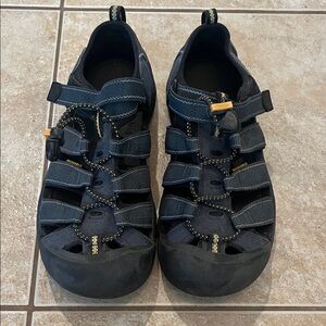 Keen Black and Gold Hiking Sandals